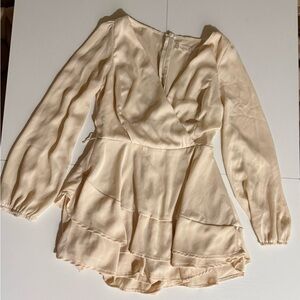 Stylish Cream Layered Dress